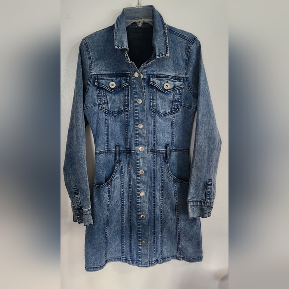 Maniere De Voir Dresses & Skirts - maniere de voir Jean dress Size 4 Denim Cotton Stretch Pockets
